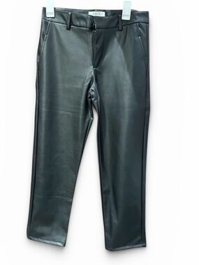 Black Faux Leather Trousers